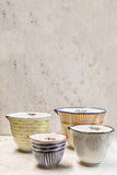 Hand-Painted Stoneware Measuring Cups, Set of 4
