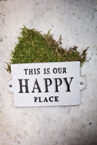 Happy Place Metal Wall Plaque
