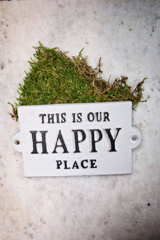 Happy Place Metal Wall Plaque